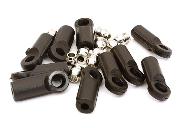 M4 Size Straight 24mm Length Ball Ends Type Tie Rod Ends, w/ 3mm Ball Links