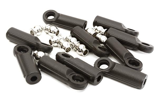 M4 Size Straight 27mm Length Ball Ends Type Tie Rod Ends, w/ 3mm Ball Links