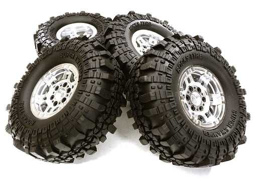 Composite Dual 6 Spoke Off-Road 1.9 Size Wheel & Tire (4) (O.D.=110mm)