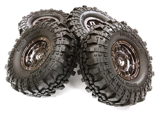 Composite Dual 6 Spoke Off-Road 1.9 Size Wheel & Tire (4) (O.D.=110mm)