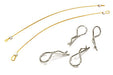 Secured Body Clip (4) with 150mm Retainer Link for 1/8 Scale