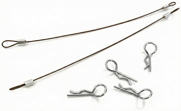 Secured Body Clip (4) with 120mm Retainer Link for 1/10 On-Road