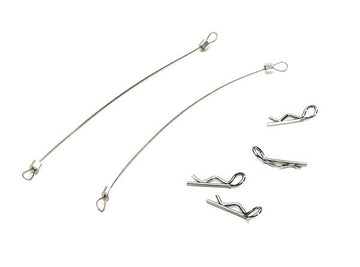 Secured Body Clip (4) with 120mm Retainer Link for Traxxas 1/16