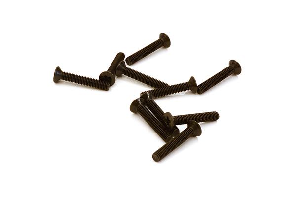 M2.6 x 16 Steel Flat Head Phillips Type - Machine (10pcs)