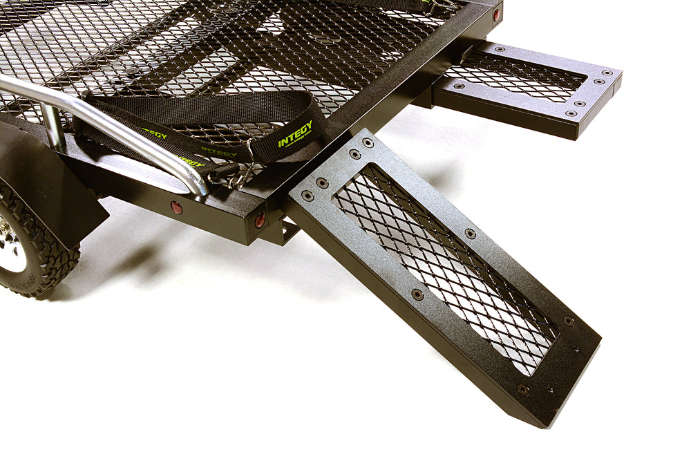 Machined Alloy Flatbed Dual Axle Car Trailer Kit for 1/10 Scale RC 580x320x110mm