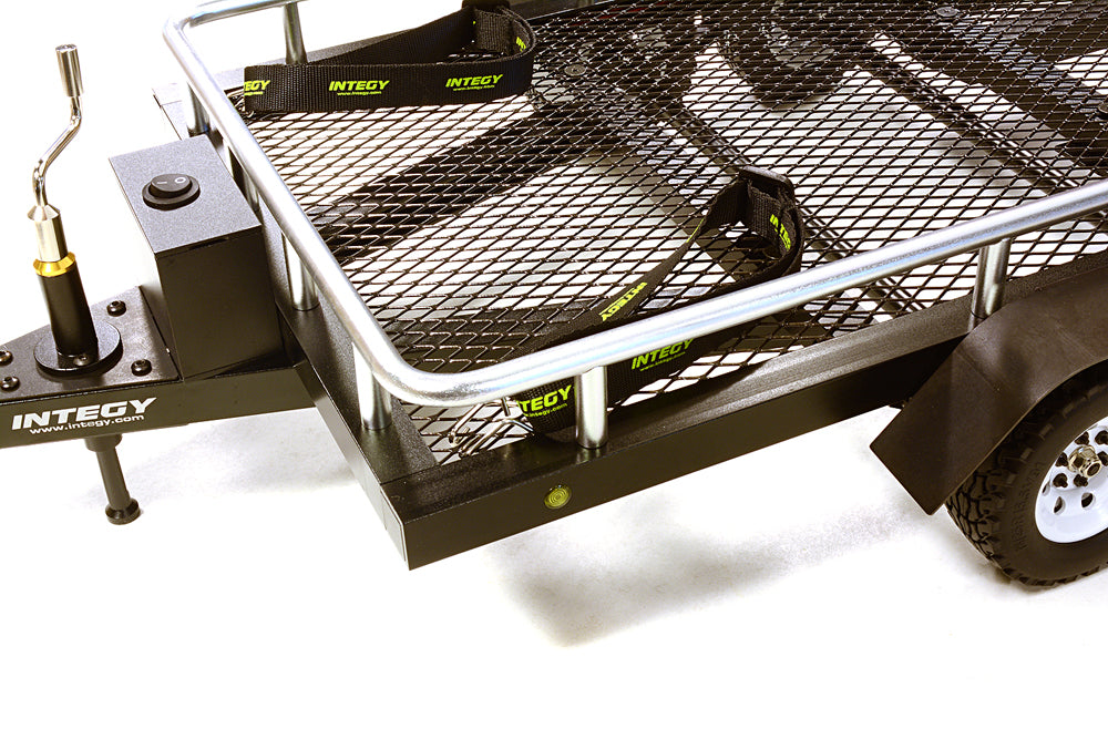 Machined Alloy Flatbed Dual Axle Car Trailer Kit for 1/10 Scale RC 580x320x110mm