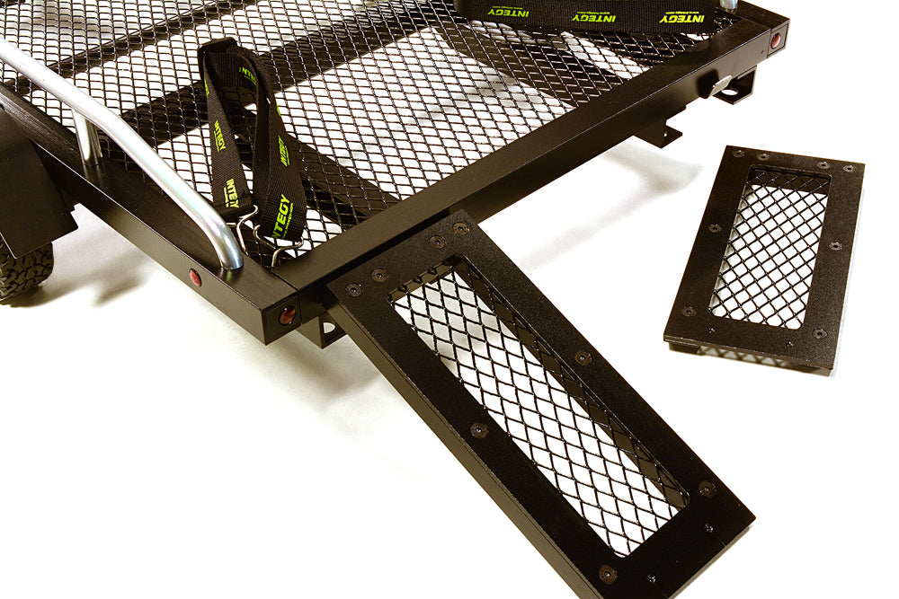 Machined Alloy Flatbed Dual Axle Car Trailer Kit for 1/10 Scale RC 640x370x110mm