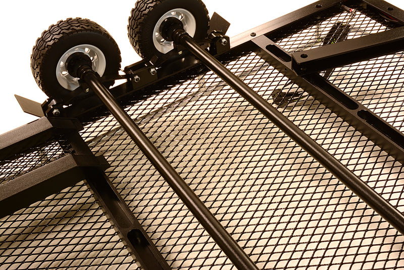 Machined Alloy Flatbed Dual Axle Car Trailer Kit for 1/10 Scale RC 640x370x110mm