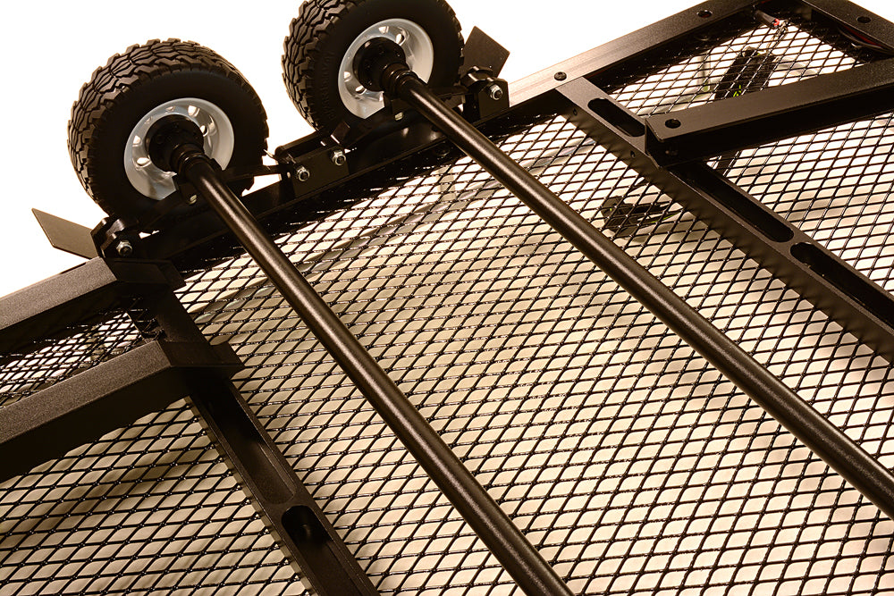 Machined Alloy Flatbed Dual Axle Car Trailer Kit for 1/10 Scale RC 640x370x110mm