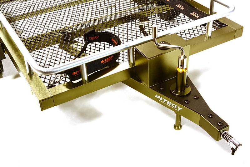 Machined Alloy Flatbed Dual Axle Car Trailer Kit for 1/10 Scale RC 640x370x110mm