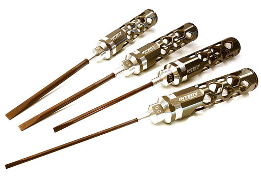 Precision Tool Flat Head (4) Driver Set with Shank OD (3.0 4.0 5.0 5.8mm)