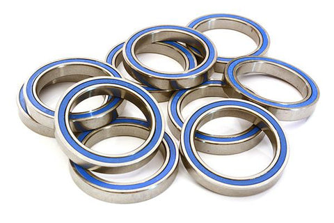 Low Friction Blue Rubber Sealed Ball Bearings (10) 20x27x4mm for RC Vehicles