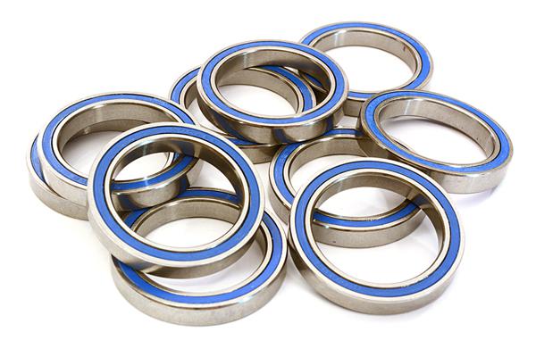 Low Friction Blue Rubber Sealed Ball Bearings (10) 20x27x4mm for RC Vehicles