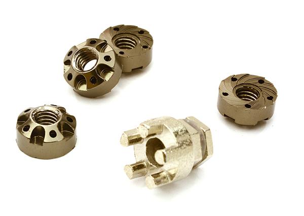 Realistic Billet Machined M4 Size Wheel Nut for Traxxas 1/10