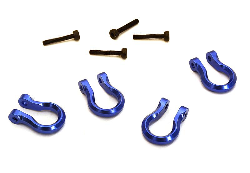 Realistic 1/10 Bow Shackle (4) for Off-Road Trail Rock Crawling