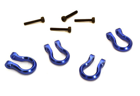 Realistic 1/10 Bow Shackle (4) for Off-Road Trail Rock Crawling