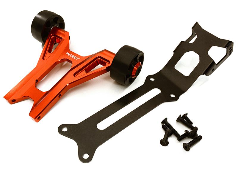 Red Billet Machined Wheelie Bar Upgrade Kit for Traxxas X-Maxx 4X4