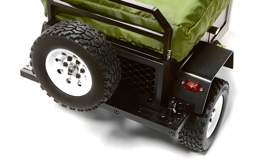 Alloy Realistic Model Camping Trailer w/Roof Top Tent for 1/10 RC 390x195x175mm