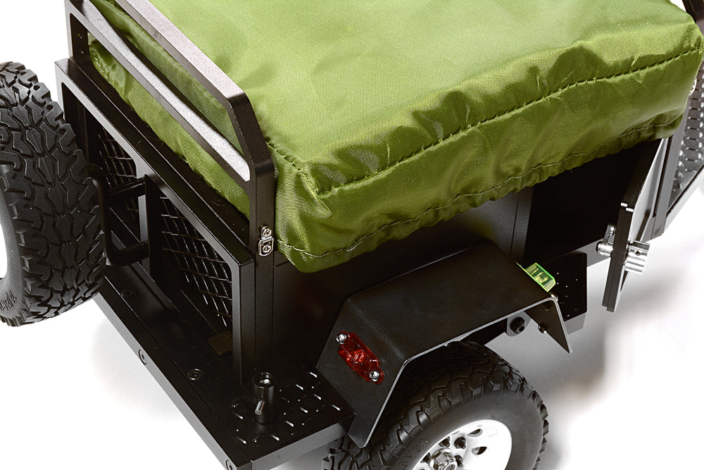 Alloy Realistic Model Camping Trailer w/Roof Top Tent for 1/10 RC 390x195x175mm