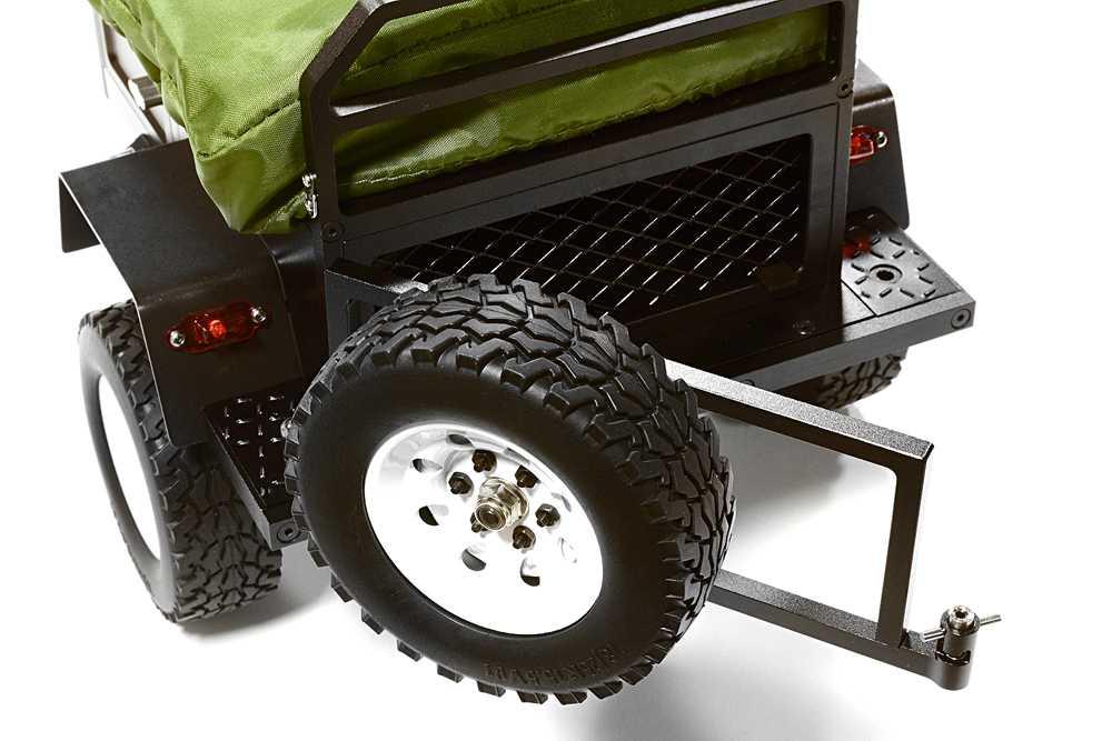 Alloy Realistic Model Camping Trailer w/Roof Top Tent for 1/10 RC 390x195x175mm