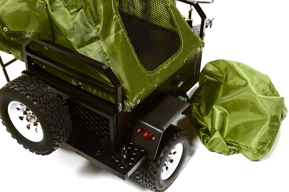 Alloy Realistic Model Camping Trailer w/Roof Top Tent for 1/10 RC 390x195x175mm