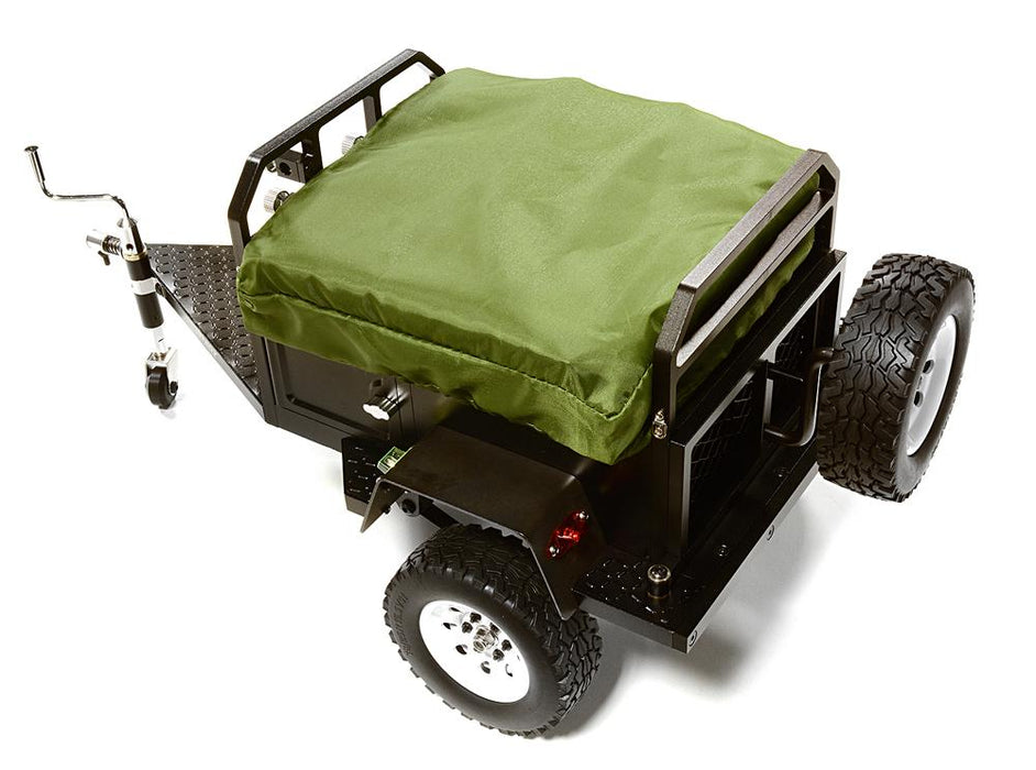 Alloy Realistic Model Camping Trailer w/Roof Top Tent for 1/10 RC 390x195x175mm