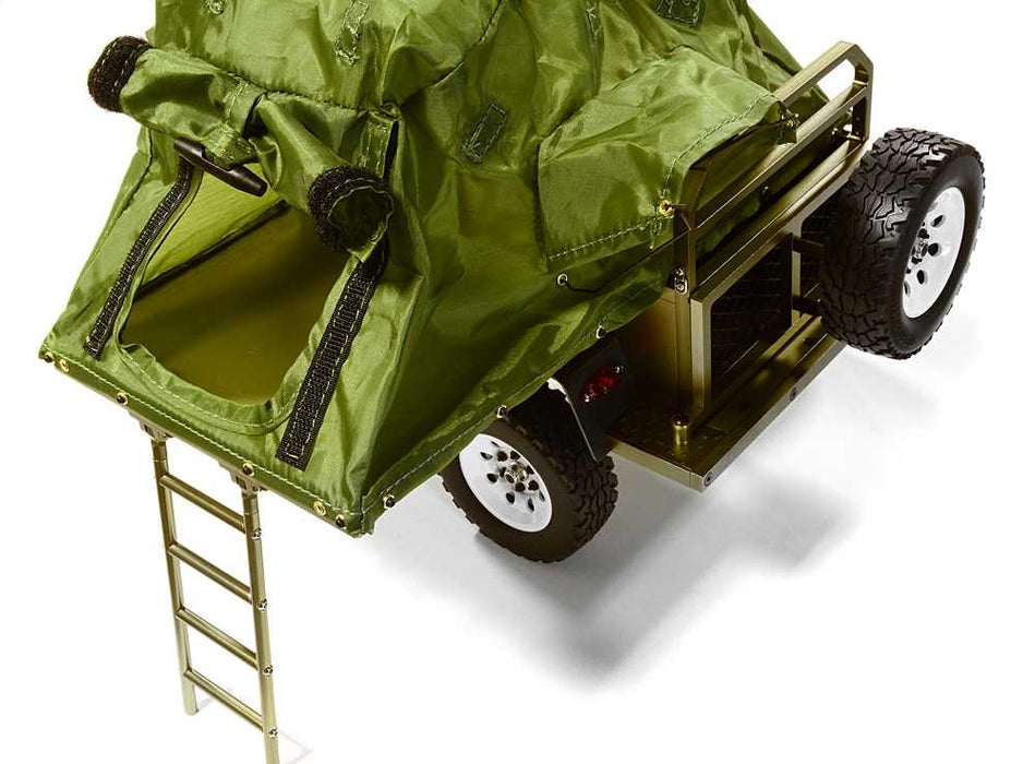 Alloy Realistic Model Camping Trailer w/Roof Top Tent for 1/10 RC 390x195x175mm