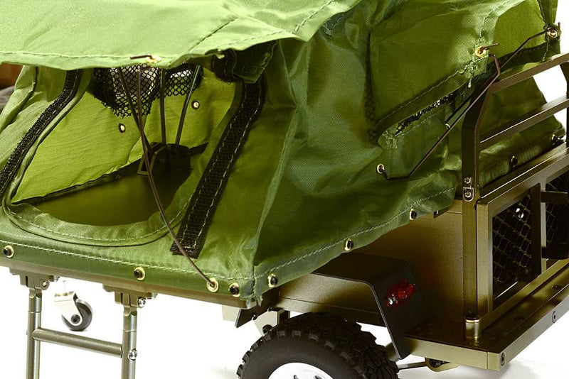 Alloy Realistic Model Camping Trailer w/Roof Top Tent for 1/10 RC 390x195x175mm