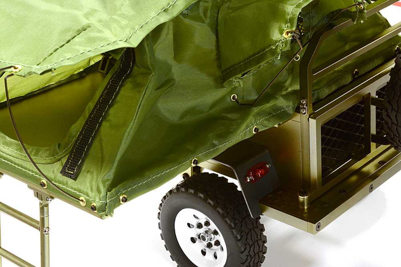 Alloy Realistic Model Camping Trailer w/Roof Top Tent for 1/10 RC 390x195x175mm