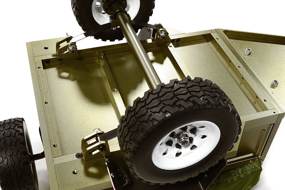 Alloy Realistic Model Camping Trailer w/Roof Top Tent for 1/10 RC 390x195x175mm