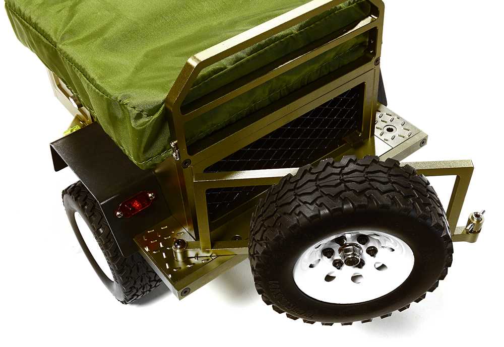 Alloy Realistic Model Camping Trailer w/Roof Top Tent for 1/10 RC 390x195x175mm