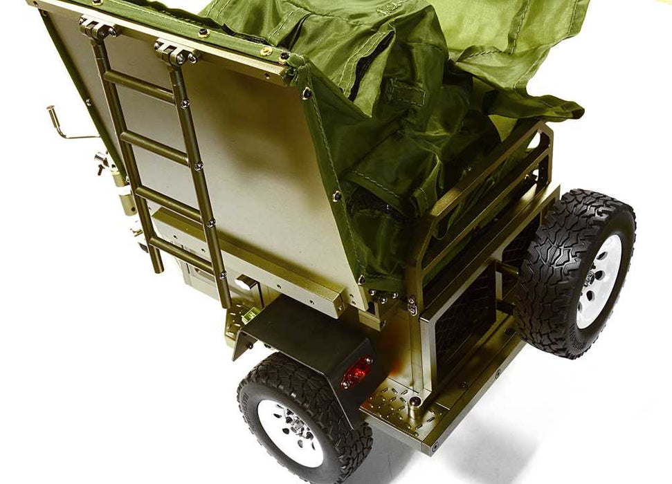 Alloy Realistic Model Camping Trailer w/Roof Top Tent for 1/10 RC 390x195x175mm