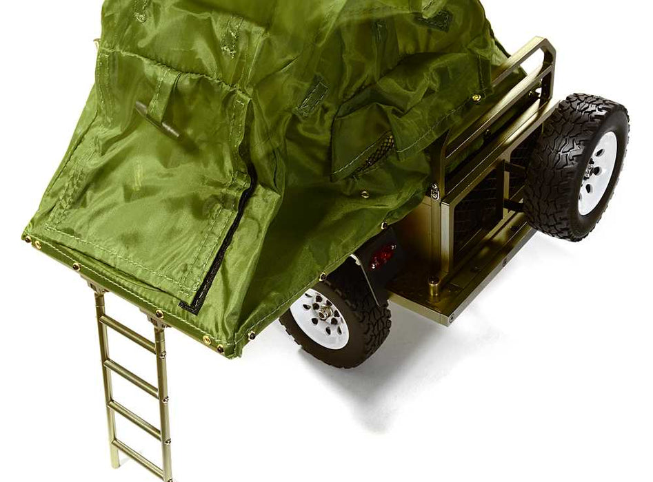 Alloy Realistic Model Camping Trailer w/Roof Top Tent for 1/10 RC 390x195x175mm
