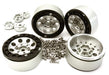Billet Machined 1.9 8H Spoke Wheels w/ 0 & +3 Adapters for Traxxas TRX-4