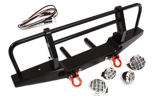 Realistic Front Alloy Bumper w/ LED for Traxxas TRX-4 w/ 43mm Mount