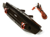 Black Realistic Rear Alloy Bumper with LED for Traxxas TRX-4 with 43mm Mount