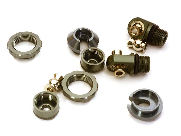 Billet Machined Anodized Shock Parts for Traxxas TRX-4 Scale & Trailer Crawler