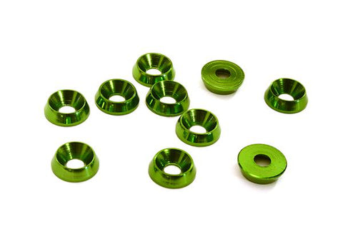 Billet Machined M3 Size Color Concave Alloy Washer Kit 10pcs