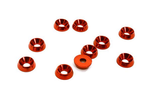 Billet Machined M3 Size Color Concave Alloy Washer Kit 10pcs