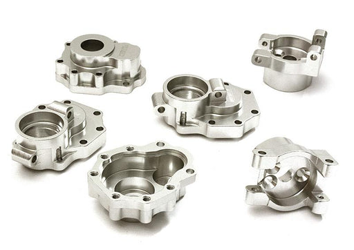 Billet Machined Alloy Rear Portal Drive Housing Set w/ Mount for Traxxas TRX-4