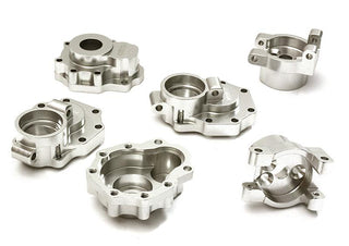 Billet Machined Alloy Rear Portal Drive Housing Set w/ Mount for Traxxas TRX-4