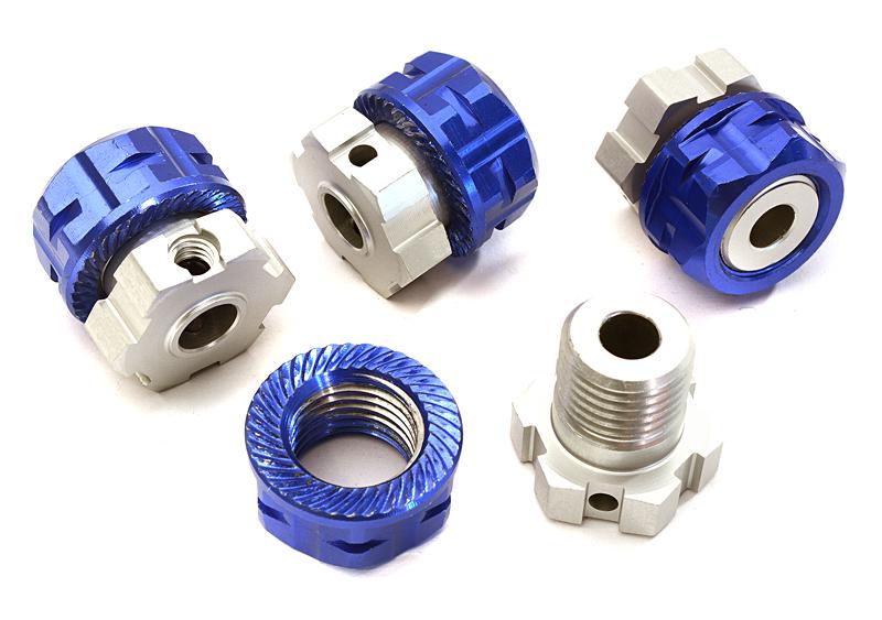 Billet Machined 17mm Wheel Hex (4) +0mm Offset for T-Maxx, 1/10 Revo & Summit
