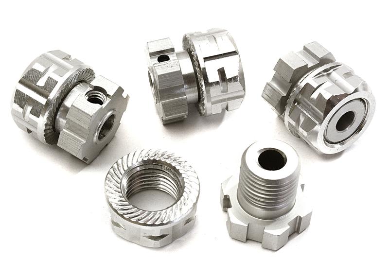 Billet Machined 17mm Wheel Hex (4) +0mm Offset for T-Maxx, 1/10 Revo & Summit