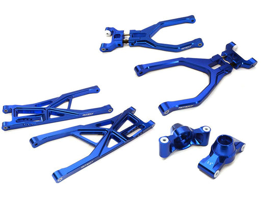 Blue Billet Machined Rear Suspension Upgrade for Traxxas 1/10 Scale Summit 4WD