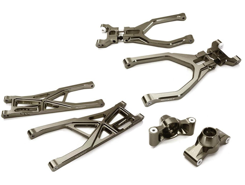 Grey Billet Machined Rear Suspension Upgrade for Traxxas 1/10 Scale Summit 4WD