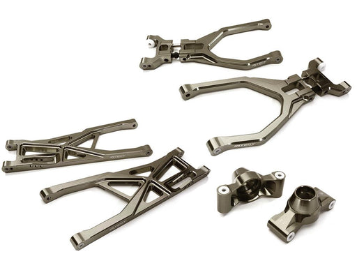 Grey Billet Machined Rear Suspension Upgrade for Traxxas 1/10 Scale Summit 4WD