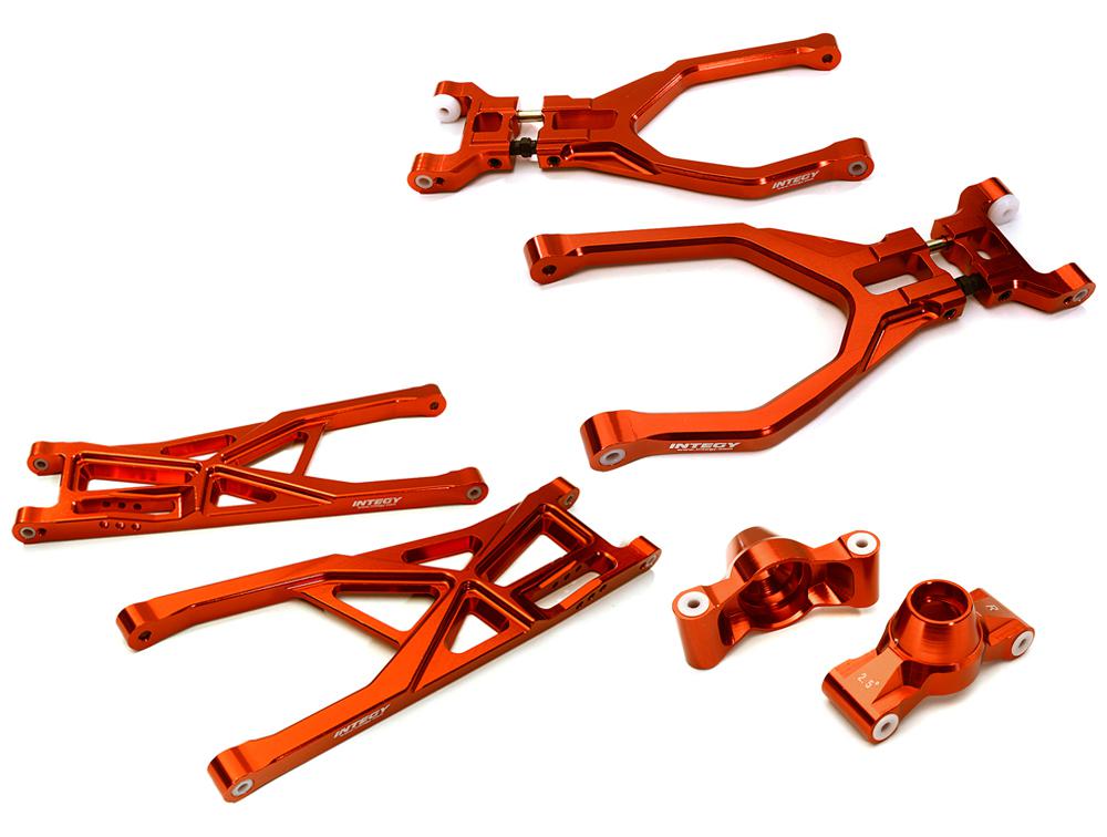 Red Billet Machined Rear Suspension Upgrade for Traxxas 1/10 Scale Summit 4WD