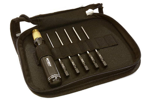 QuickPit 6 Piece Set, Phillips+Allen Tip w/ 1/4 Inch Adapter (1.5, 2, 2.5 & 3mm)