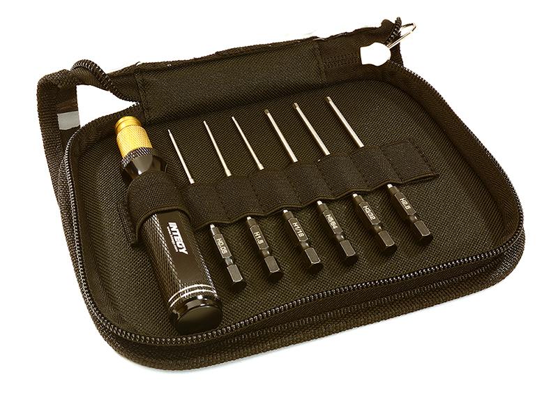 QuickPit 7 Piece Set, Allen Hex Tip w/ 1/4 Adapter (0.05 1.5 1/16 5/64 3/32 2.5)