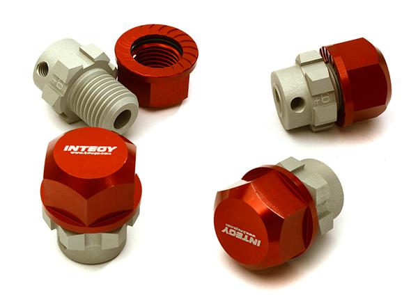 Billet Machined 17mm Wheel Hex (4) +6mm Offset for T-Maxx, 1/10 Revo & Summit